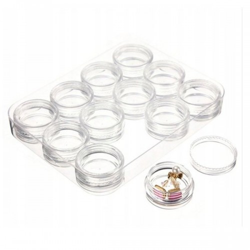 3ml talpyklos - 12 vnt - užsukami dekoravimo indeliai 3ml talpyklos - 12 vnt - užsukami dekoravimo indeliai