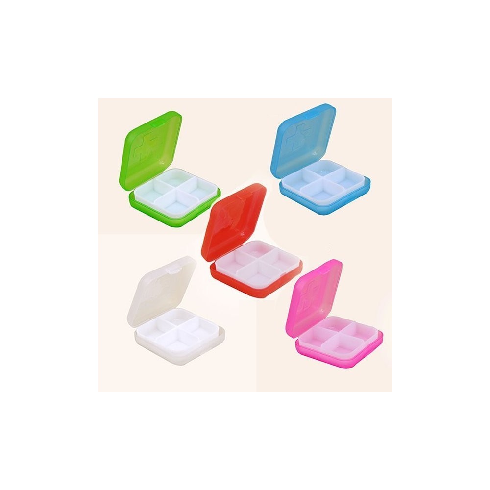 Plastikinis organizatorius 4 skyriai 65x65x21mm - raudona