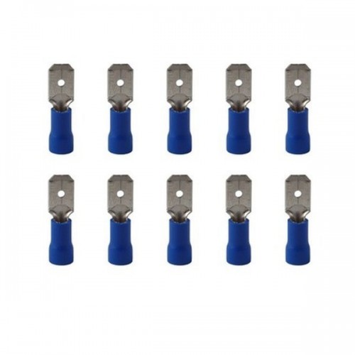 Izoliuota plokščia išorinė jungtis - 6.3 mm - mėlyna - 1 Izoliuota plokščia išorinė jungtis - 6.3 mm - mėlyna - 1