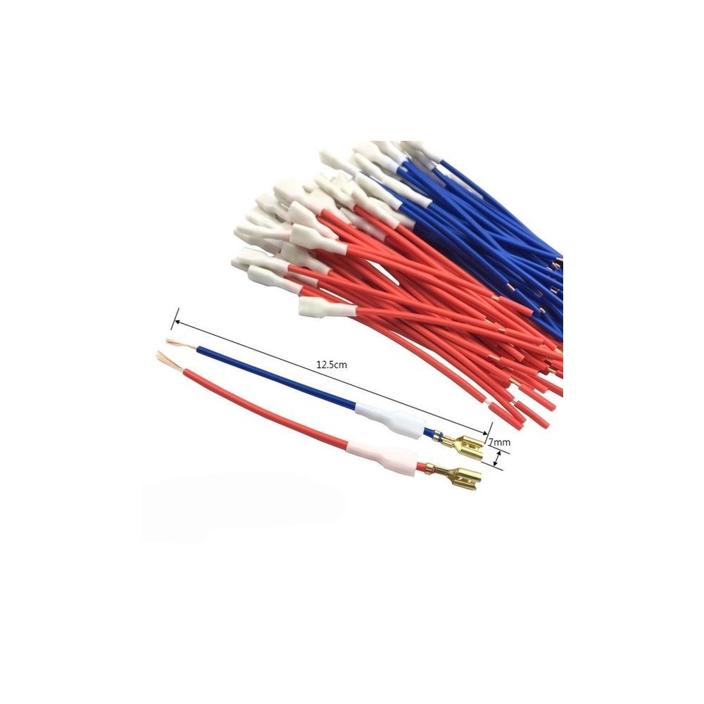 Izoliuotas lizdas plokščia varinė jungtis 10vnt-7mm su Izoliuotas lizdas plokščia varinė jungtis 10vnt-7mm su