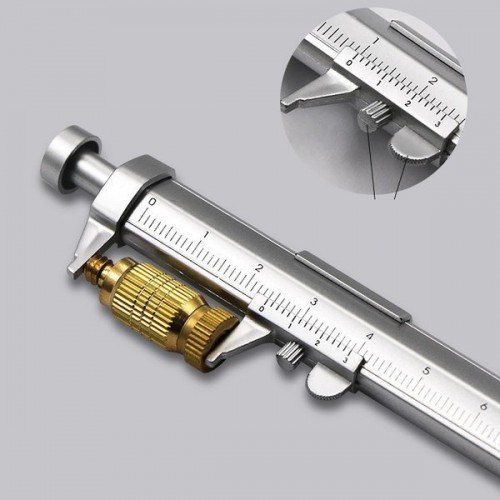 Suveržiklis su rašikliu 0-100 mm - juoda - 2w1 - liniuotė - Suveržiklis su rašikliu 0-100 mm - juoda - 2w1 - liniuotė -