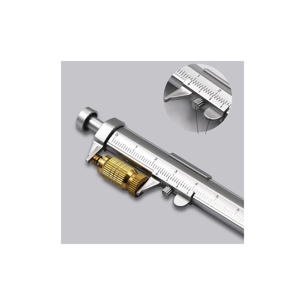 Suveržiklis su rašikliu 0-100 mm - juoda - 2w1 - liniuotė - Suveržiklis su rašikliu 0-100 mm - juoda - 2w1 - liniuotė -