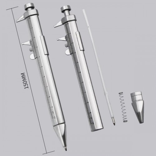 Suveržiklis su rašikliu 0-100 mm - juoda - 2w1 - liniuotė - Suveržiklis su rašikliu 0-100 mm - juoda - 2w1 - liniuotė -