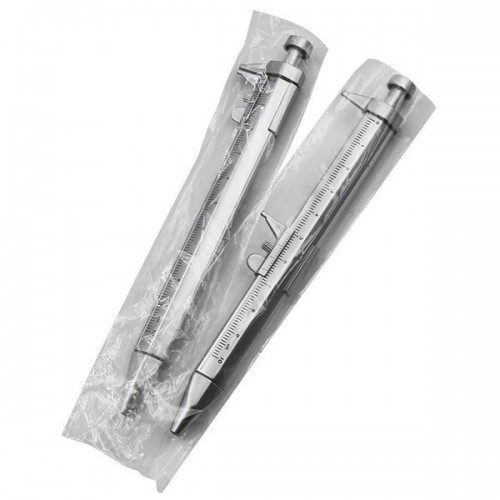 Suveržiklis su rašikliu 0-100 mm - juoda - 2w1 - liniuotė - Suveržiklis su rašikliu 0-100 mm - juoda - 2w1 - liniuotė -