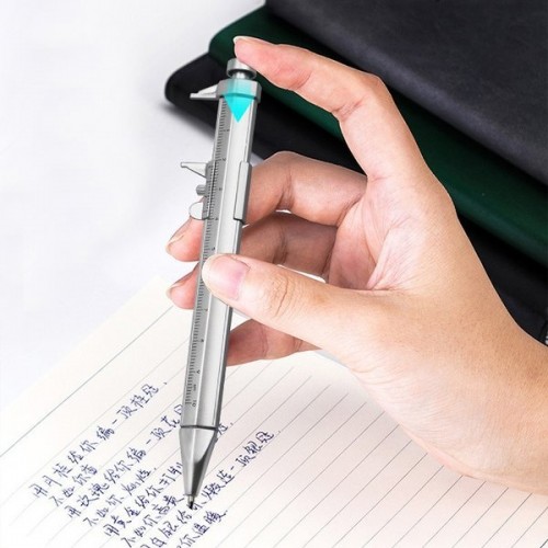 Suveržiklis su rašikliu 0-100 mm - juoda - 2w1 - liniuotė - Suveržiklis su rašikliu 0-100 mm - juoda - 2w1 - liniuotė -