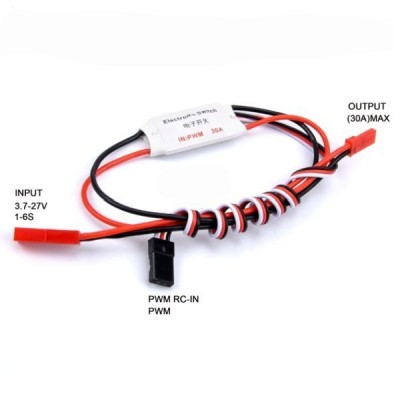 Elektroninis grandinės pertraukiklis 30A 3.7-28V - RC jungiklis
