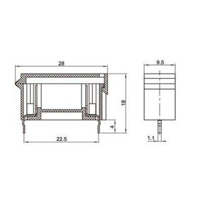 Stiklinis saugiklio laikiklis 5x20 mm -BLX-A-SAUGIKLIS -