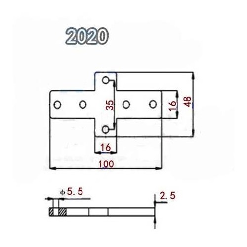 Kryžminė jungtis-Aliuminio profilių s 2020 - TSLOT, T-NUT, TNUT-
