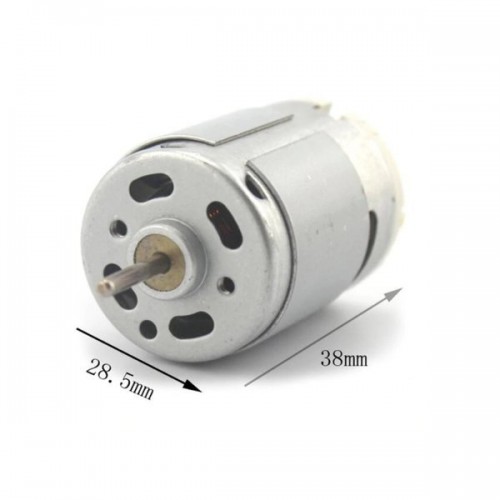 Nuolatinės srovės 3 šepetėlių variklis-6V - 380 s - 13 mm ašis