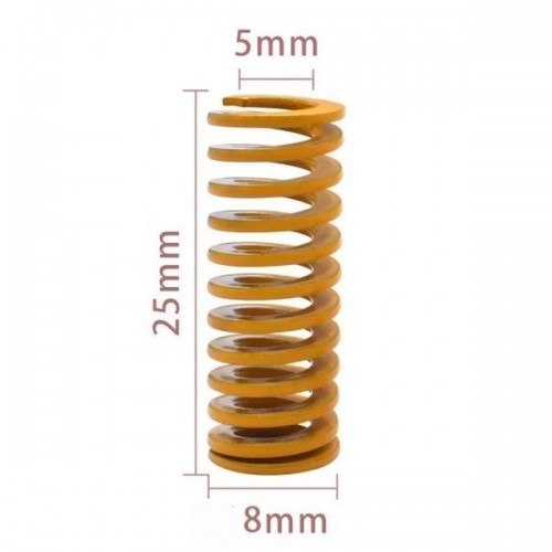 25x8 mm spyruoklė, skirta lovos stalui išlyginti - "RepRap" 3D
