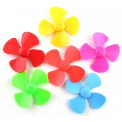 4 menčių sraigtas 40x1,5 mm - geltona - mini vėjo turbinai -