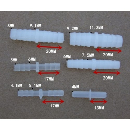 Žarnos jungtis - tiesiai - 8x8 mm - Įstumiama jungiamoji detalė Žarnos jungtis - tiesiai - 8x8 mm - Įstumiama jungiamoji detalė