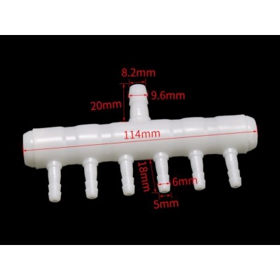 Oro skirstytuvas 6 akvariumo lizdams - Oro skirstytuvas