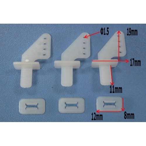 Vairo svirtis + fiksatorius - 10 vnt - užspaudžiamas - 21x11 mm
