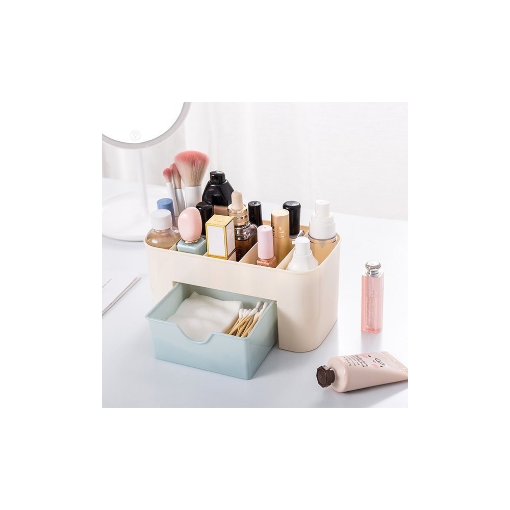 Kosmetikos organizatorius - Plastikinė dėžutė su 7 skyriais ir Kosmetikos organizatorius - Plastikinė dėžutė su 7 skyriais ir