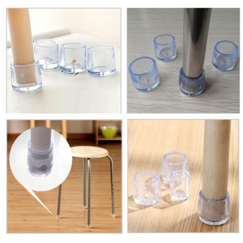 Apsauginiai baldų kojų dangteliai - apvalus 16 mm - 4 vnt - Apsauginiai baldų kojų dangteliai - apvalus 16 mm - 4 vnt -