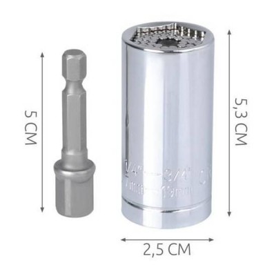 Kištukinis veržliaraktis 7-19 mm - universalus atsukimo