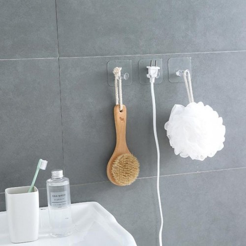 Lipni pakaba su kabliukais - balta skaidri - sieninis Lipni pakaba su kabliukais - balta skaidri - sieninis