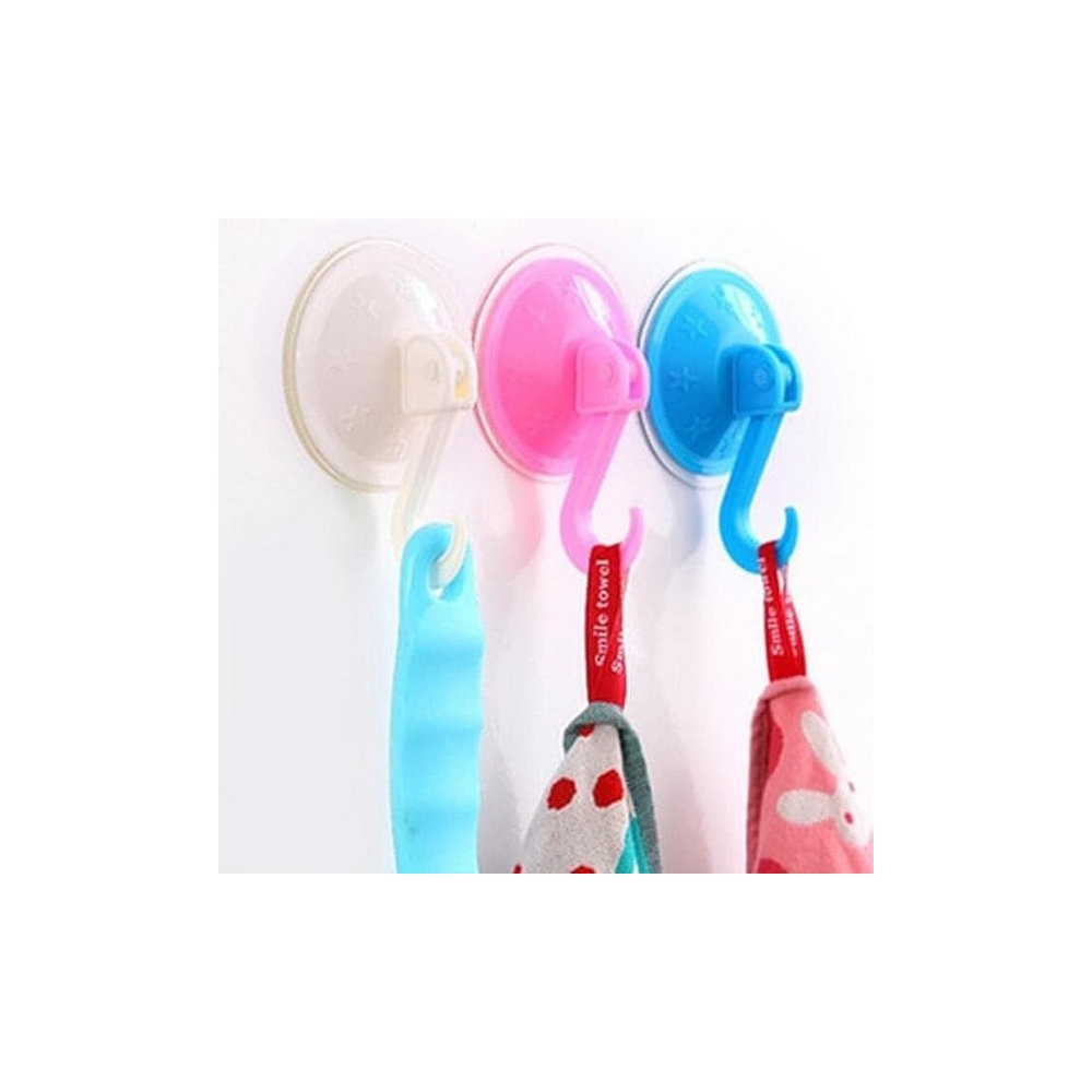 Pakaba su siurbtuku - kablys - rožinė - sieninis Pakaba su siurbtuku - kablys - rožinė - sieninis