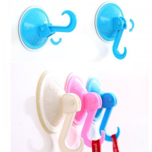 Pakaba su siurbtuku - kablys - rožinė - sieninis Pakaba su siurbtuku - kablys - rožinė - sieninis