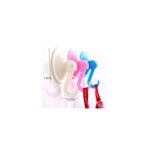 Pakaba su siurbtuku - kablys - rožinė - sieninis Pakaba su siurbtuku - kablys - rožinė - sieninis