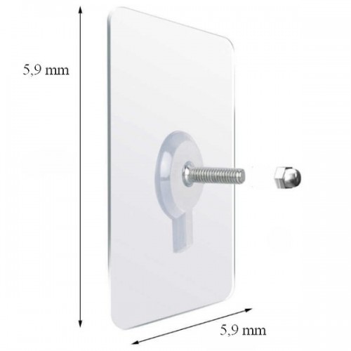 Lipnus varžtas 4 mm - 2 vnt - folija 5,9x5,9 mm - sieninis Lipnus varžtas 4 mm - 2 vnt - folija 5,9x5,9 mm - sieninis