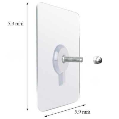 Lipnus varžtas 4 mm - 2 vnt - folija 5,9x5,9 mm - sieninis