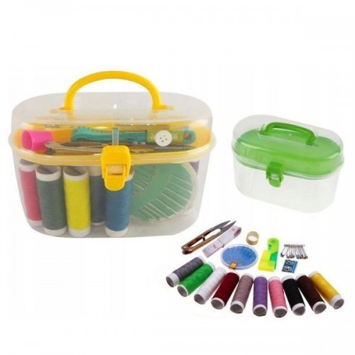Siuvimo rinkinys dėžutėje - adatos - siūlai - Siuvimo rinkinys dėžutėje - adatos - siūlai -