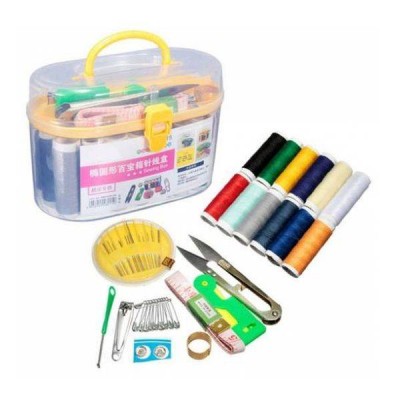 Siuvimo rinkinys dėžutėje - adatos - siūlai -