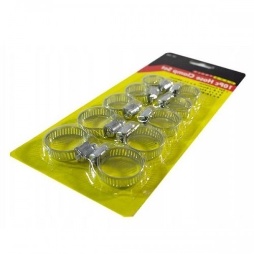 10 žarnų spaustukų rinkinys - metalinis sliekinis vamzdžių ir 10 žarnų spaustukų rinkinys - metalinis sliekinis vamzdžių ir