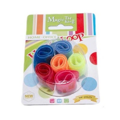 Kabelių organizatorius - Dvipusis "Velcro" 6 spalvos -