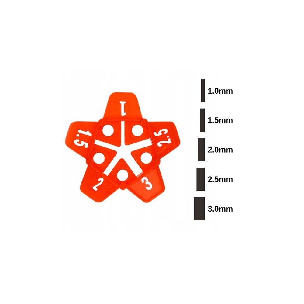 Jungties tarpinė 1-3 mm - 50 vnt - Universalus atstumas Jungties tarpinė 1-3 mm - 50 vnt - Universalus atstumas