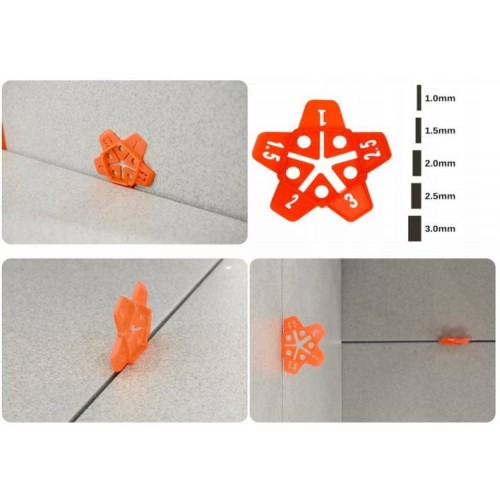 Jungties tarpinė 1-3 mm - 50 vnt - Universalus atstumas Jungties tarpinė 1-3 mm - 50 vnt - Universalus atstumas