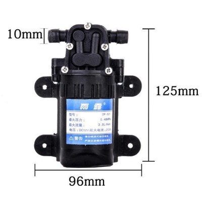Aukšto slėgio diafragminis siurblys 0,48 MPa - 12 V NUOLATINĖS
