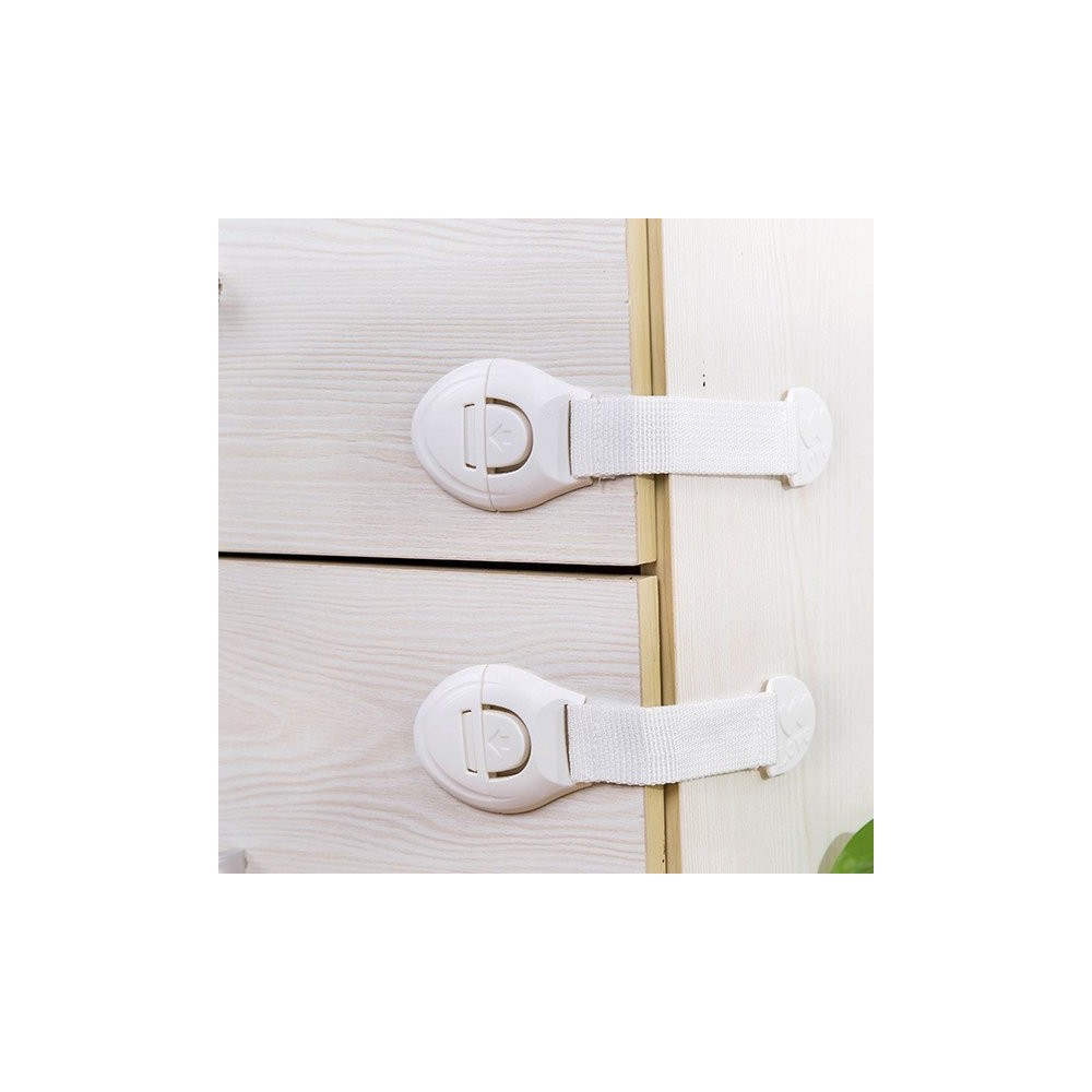 Spintos stalčiaus užraktas iš audinio - balta - atidarymo Spintos stalčiaus užraktas iš audinio - balta - atidarymo