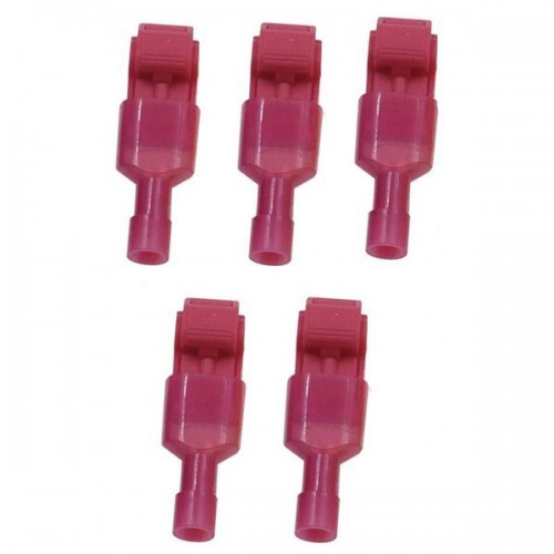 5 vnt. greitų-jungtys ir adapteriai - raudona - Kabelio