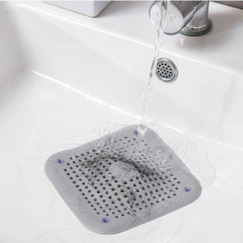 Kriauklės silikoninis sietelis - baltas kvadratas - Vonios Kriauklės silikoninis sietelis - baltas kvadratas - Vonios