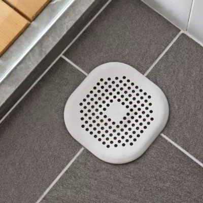 Kriauklės silikoninis sietelis - kvadratinė pilka spalva -