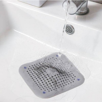 Kriauklės silikoninis sietelis - kvadratinė pilka spalva -