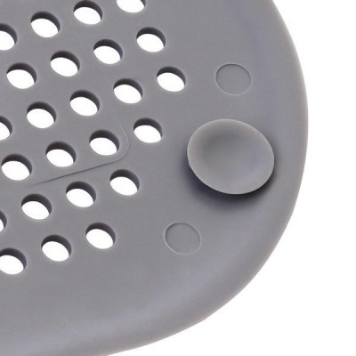 Kriauklės silikoninis sietelis - kvadratinė pilka spalva -