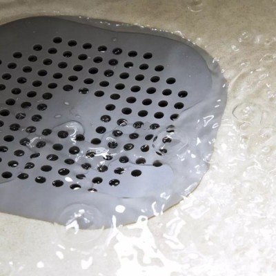 Kriauklės silikoninis sietelis - kvadratinė pilka spalva -