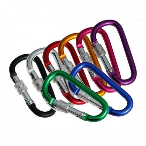 56 mm karabinas - D tipo prisukamas karabinas - spalvų rinkinys 56 mm karabinas - D tipo prisukamas karabinas - spalvų rinkinys