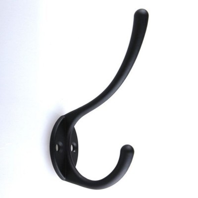 Dvigubas sieninis laikiklis - juoda - A2822 - Metalinis