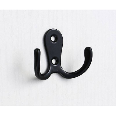 Dvigubas sieninis laikiklis - juoda - A2700 - Metalinis