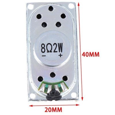 Mini garsiakalbis 2W 8 Ohm 20x40mm - skirtas užrašų knygutei