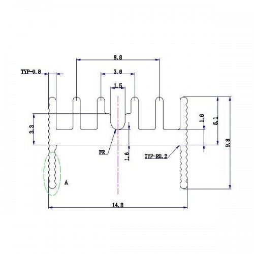 TO220 aliuminio radiatorius - 30x15x10 mm - su adata-