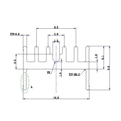 TO220 aliuminio radiatorius - 30x15x10 mm - su adata-