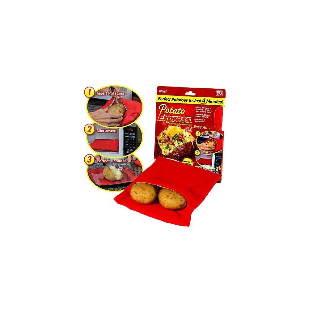 Mikrobangų krosnelėje kepamų bulvių kepimo rankovė - Bulvių Mikrobangų krosnelėje kepamų bulvių kepimo rankovė - Bulvių