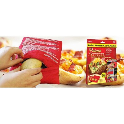 Mikrobangų krosnelėje kepamų bulvių kepimo rankovė - Bulvių