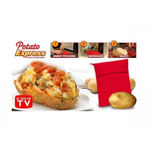 Mikrobangų krosnelėje kepamų bulvių kepimo rankovė - Bulvių Mikrobangų krosnelėje kepamų bulvių kepimo rankovė - Bulvių